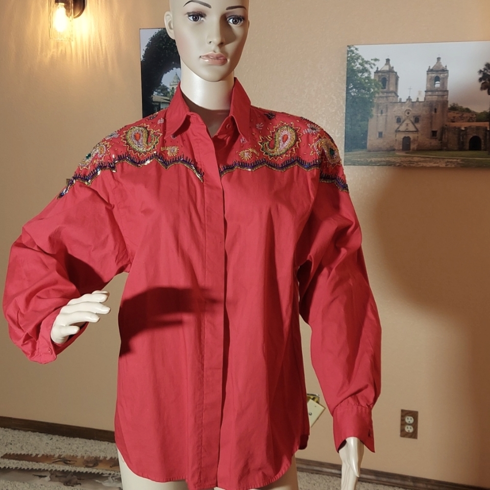 Sequined Western Shirt
